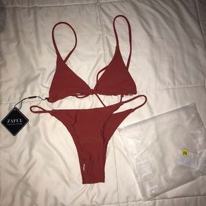 Zaful bralette thong bikini
